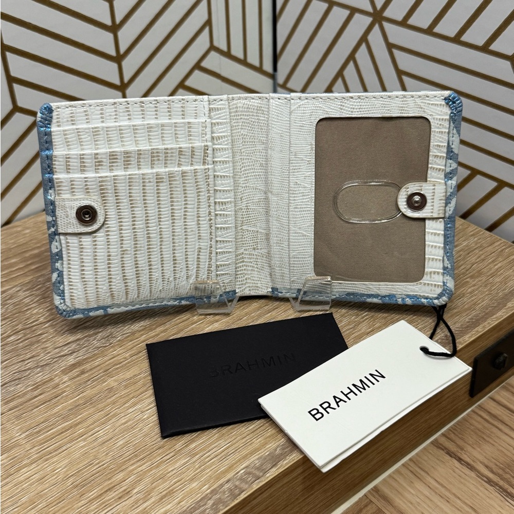 NWT Brahmin Jane Bellbottom Blue Lucent Wallet - Picture 5 of 15
